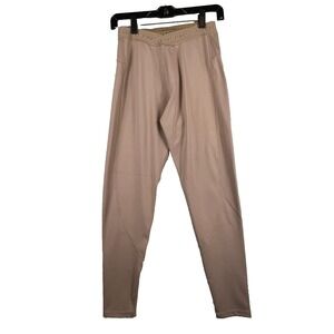 Pink Soda Sport Womens M Taupe V Waist Leggings High Rise Athleisure Gym Yoga